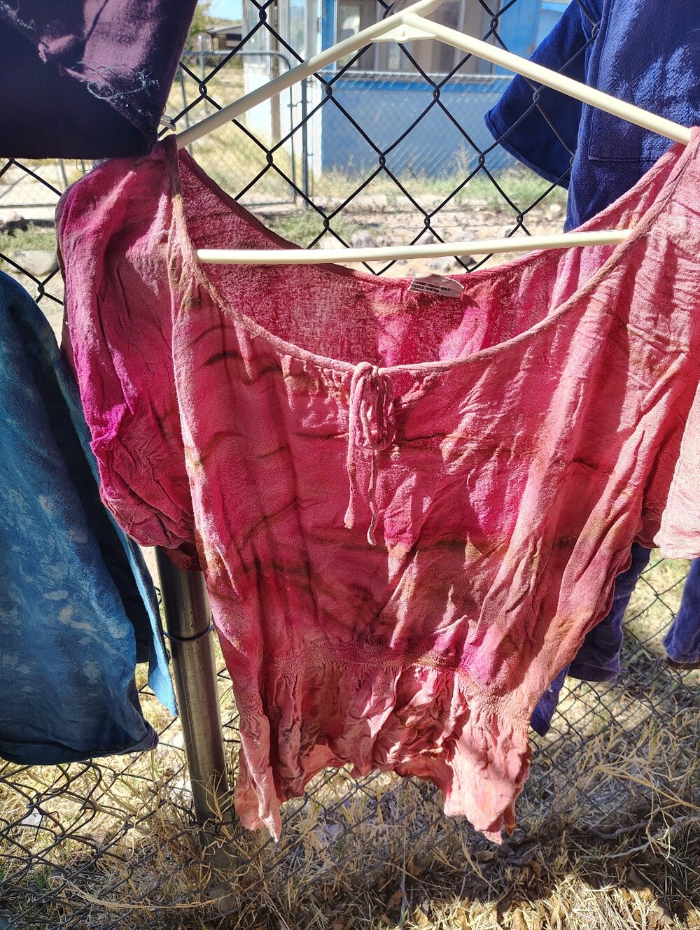 Flutter Sleeve Hand Dyed Shirt Dharma Trading M